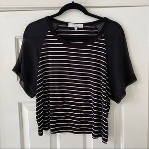 Robert Rodriguez Black and White Striped Tee